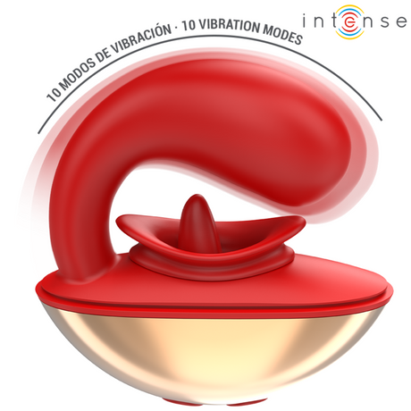 Intense - Mariah Vibrator & Stimulator in U-Form 10 Vibrationen Rot