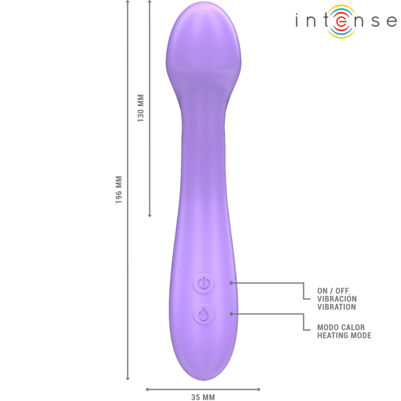 Intense - Becky Vibrator 19 cm Heizbar 7 Vibrationen Lila