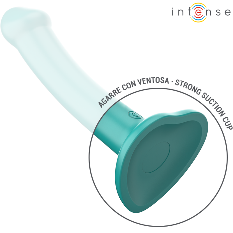 Intense - Katie Vibrator mit Saugnäpfen 10 Vibrationen Blau Fernbedienung