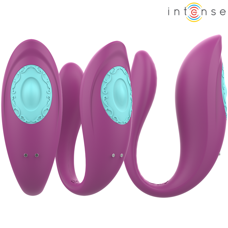 Intense - Annie U-Förmiger Vibrator und Stimulator Lila Fernbedienung