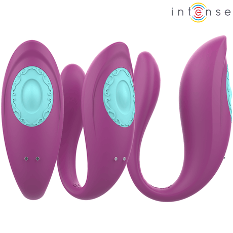 Intense - Annie U-Förmiger Vibrator und Stimulator Lila Fernbedienung