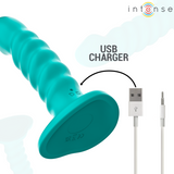 Intense - Buffy Vibrator Grösse S Spirale Design 10 Vibrationen Blau Fernbedienung