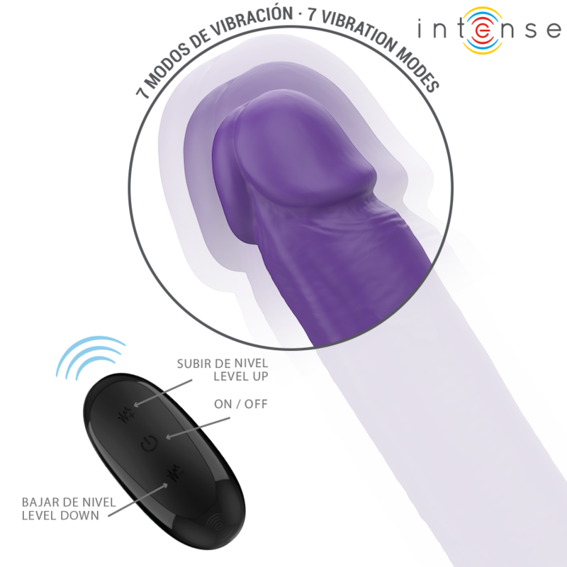Intense - Gunter Dildo Doppelvibrator 40 cm Lila Fernbedienung