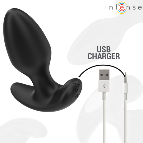 Intense - Joey Anal Plug 10 Vibrationen Schwarz Fernbedienung