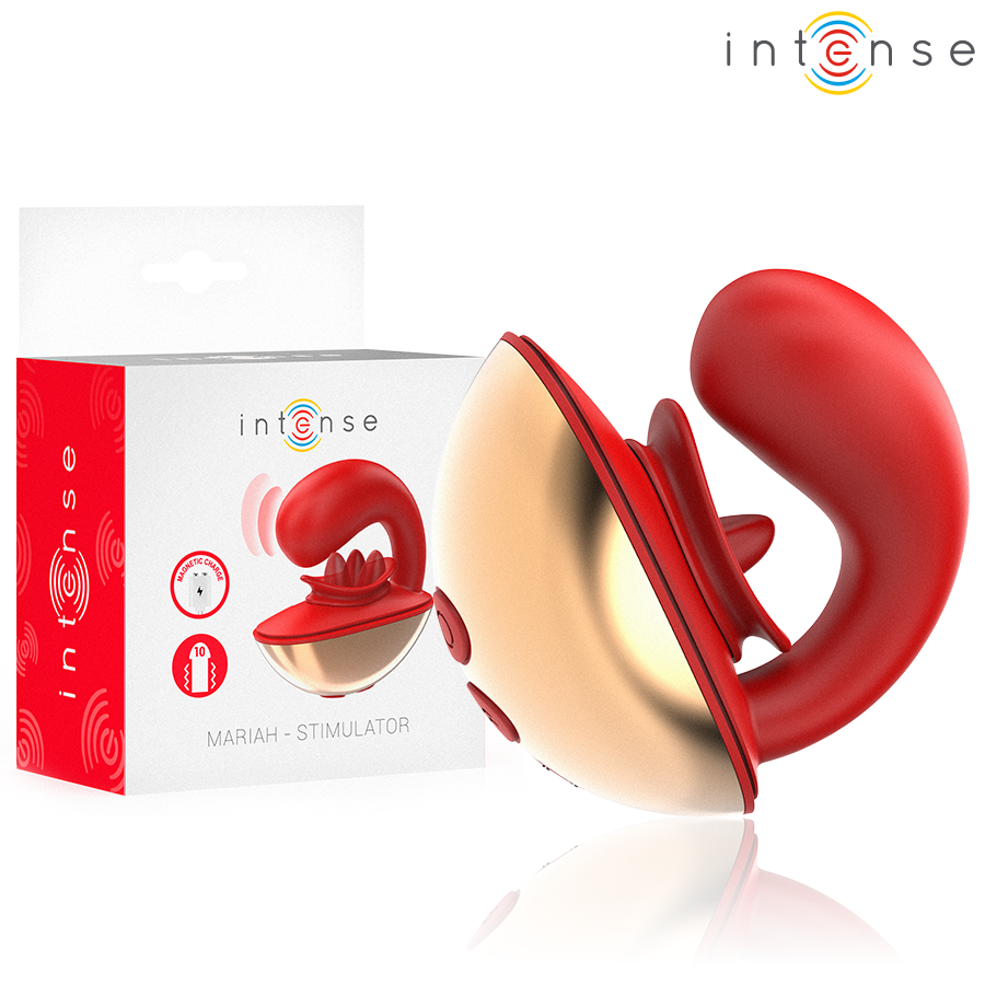 Intense - Mariah Vibrator & Stimulator in U-Form 10 Vibrationen Rot