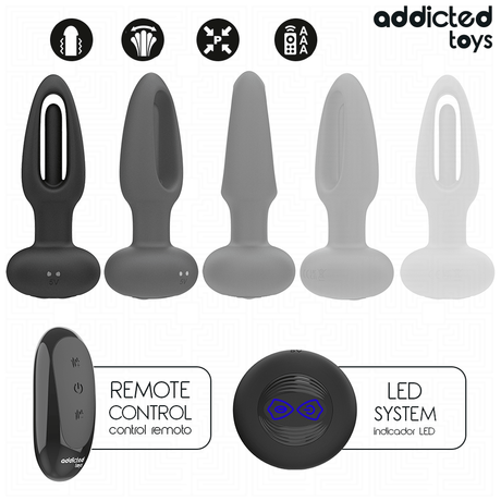 Addicted Toys - Analplug mit Vibrierender Zunge und Fernbedienung