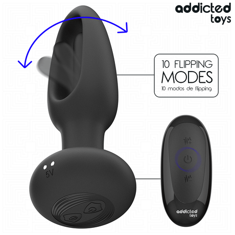 Addicted Toys - Analplug mit Vibrierender Zunge und Fernbedienung
