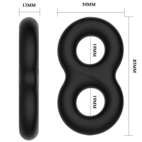 Penisring Doppelter Unendlichkeitsring aus Silikon Ø 1,9 cm.5