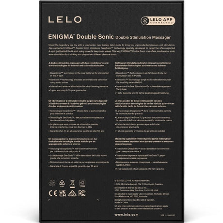 Lelo - Enigma Doppel-Schallvibrator Point g Schwarz