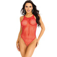 Leg Avenue - Net Snap Crotch Tank Bodysuit, Einheitsgrösse, Rot