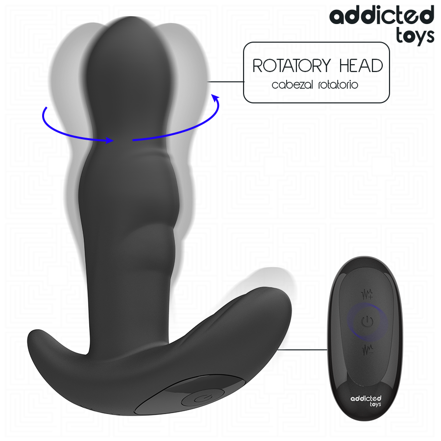 Addicted Toys - Rotierender Vibrierender Analstecker mit Fernbedienung