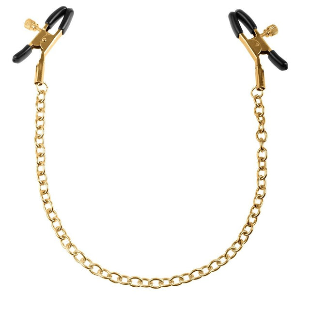 Nippelklemmen mit Kette Gold – Ansicht 3