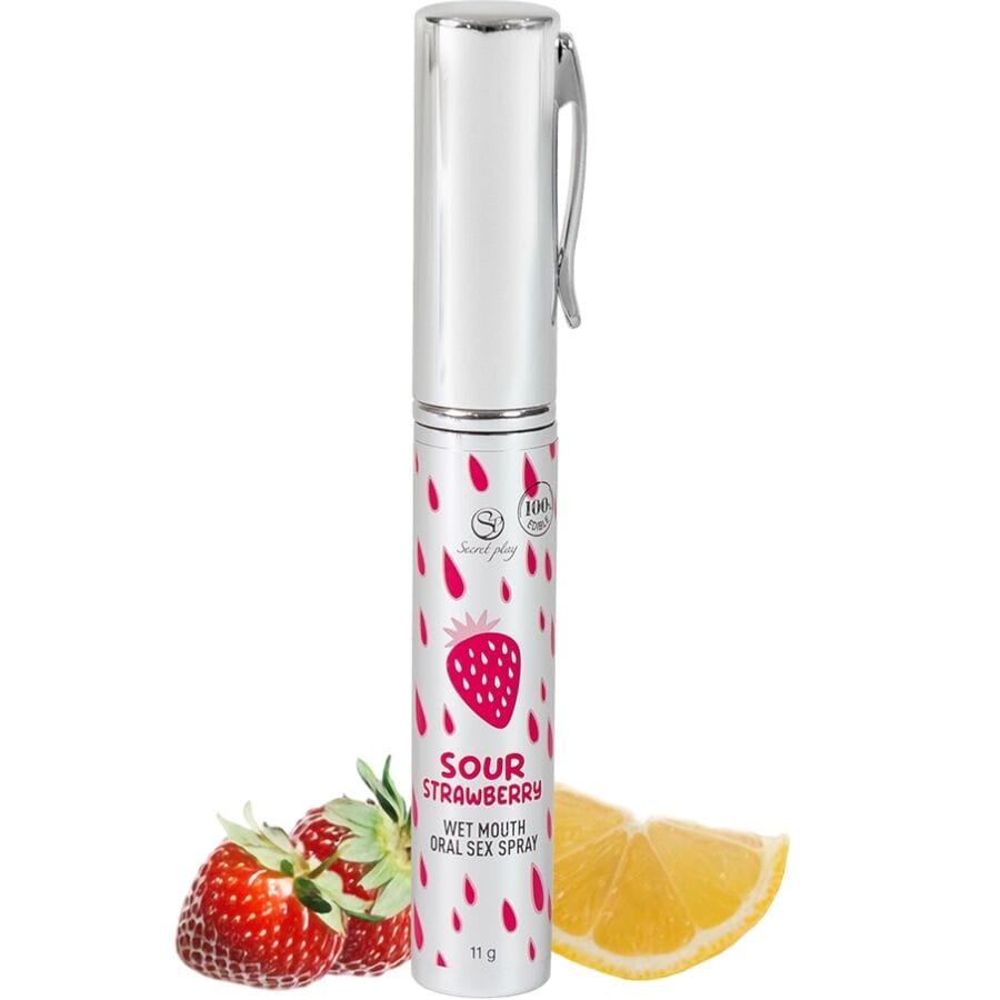Secretplay - Oralsexspray mit Saurem Erdbeergeschmack