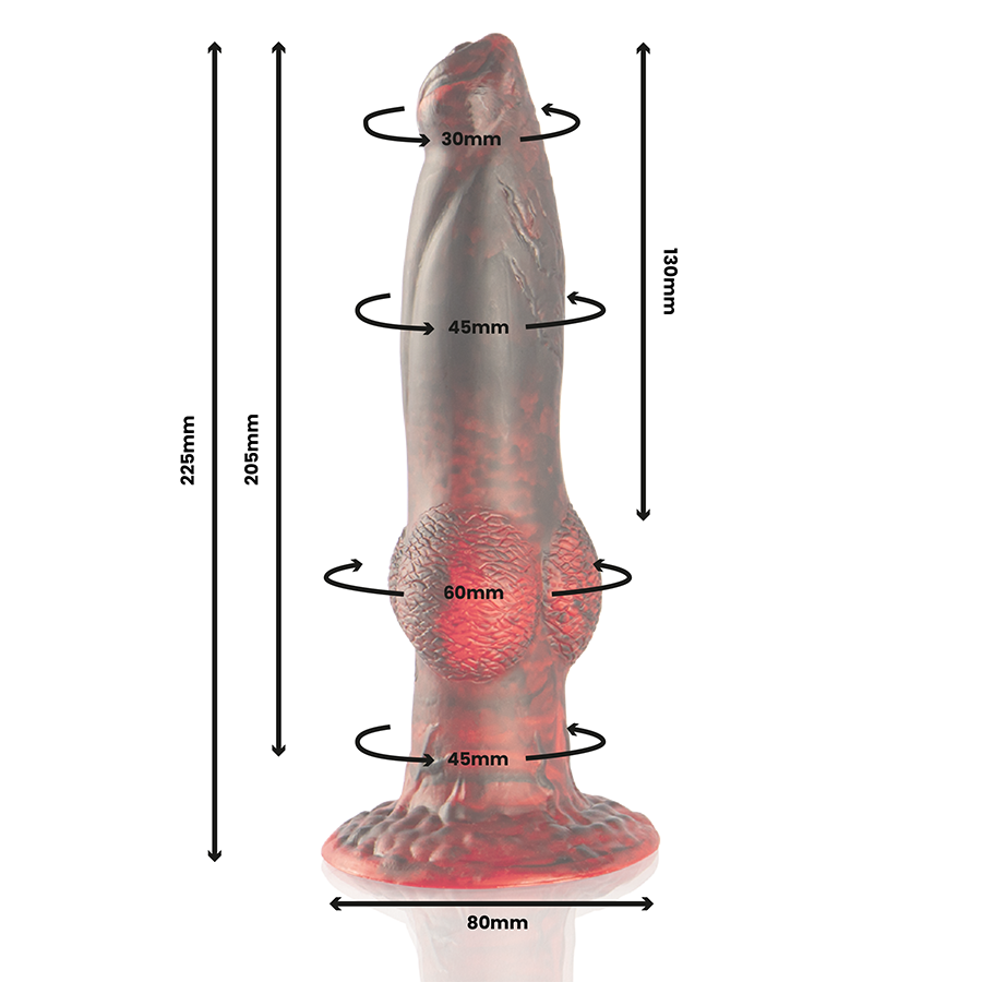 Epic - Prometheus Dildo Titan in Flames Wiederaufladbare Fernbedienung