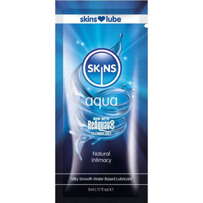Skins - Aqua Gleitmittel auf Wasserbasis, Einzeldosis 5 ml