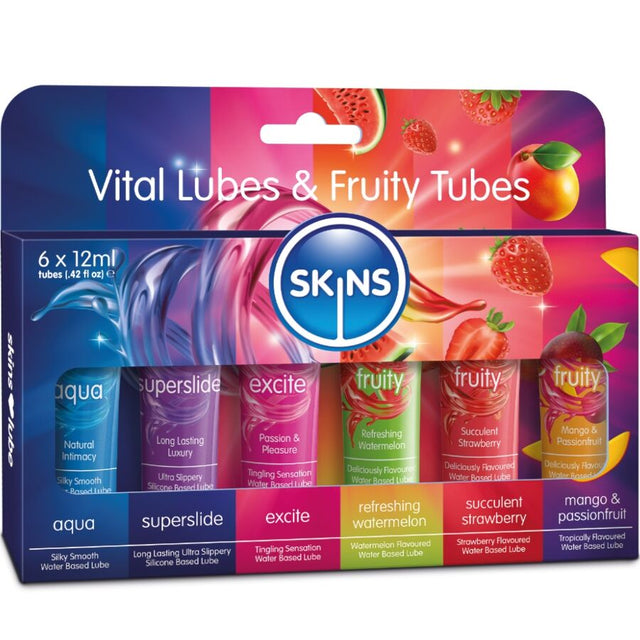 Skins – Vital & Fruity Glubes Kit Gleitmittel 6 x 12 ml