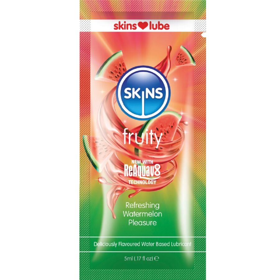 Skins – Fruchtiges, Wasserbasis-Glätter Wassermelone, Einzeldosierung 5 ml