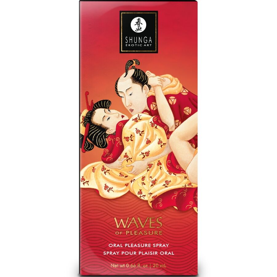 Shunga - Waves Pleasure Spray Oral Sexuctive Erdbeere 20 ml