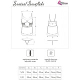Livco Corsetti Fashion - Sensual Snowflake Lc 90603 Weihnachts-Chemise + String + Haarband L/XL