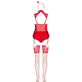 Livco Corsetti Fashion – Limpid Snowflakes Lc 90604 Body + Strümpfe + Weihnachtsstirnband L/XL