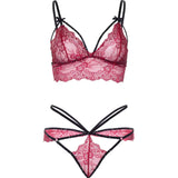 Leg Avenue - 81623 Bh + String-Set, Burgunderrot, Grösse M