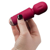 Rocks-Off – Wiederaufladbarer Mini-Zauberstab mit 16 Funktionen, Azaleenrot