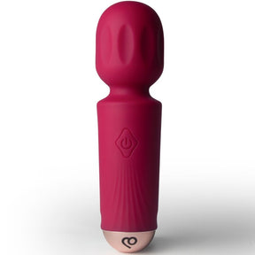 Rocks-Off – Wiederaufladbarer Mini-Zauberstab mit 16 Funktionen, Azaleenrot