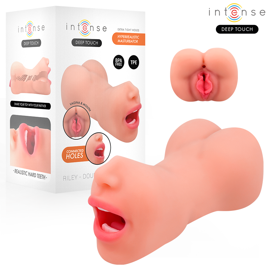 Intense Deep Touch – Riley Doppelmusturbator für Mund und Vagina