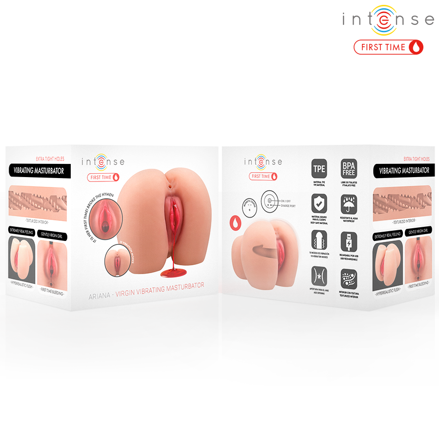 Intense First Time - Ariana Virgin Vibrator-Masturbator mit Blutung