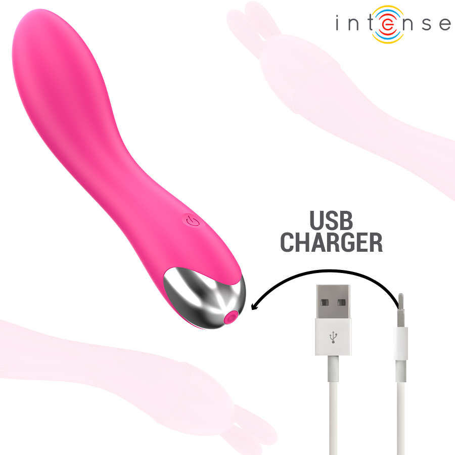 Intense - Cher Vibrator mit 20 Muster und Austauschbaren Aufsätzen