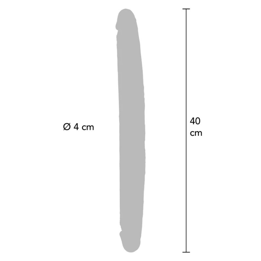 Get Real - Doppelendes Silikon-Dildo Karamell 40 cm