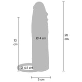 Get Real – Feuchtigkeitsspendende Silikon-Vibrations-Penishülle in Karamell, 20 cm