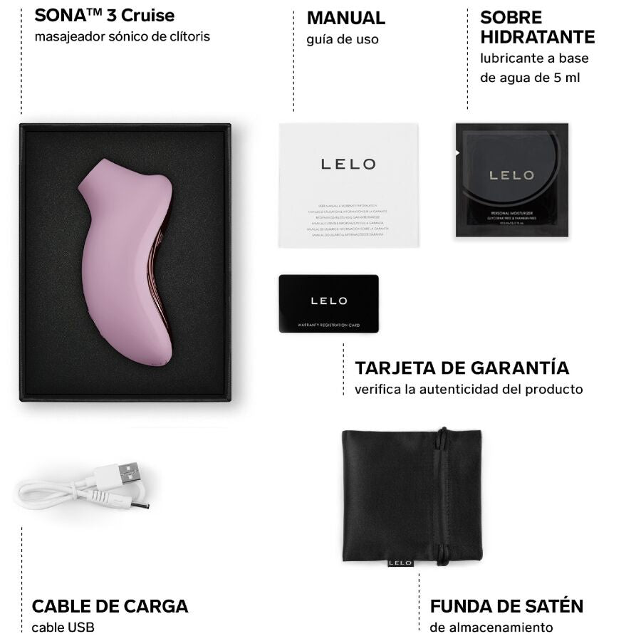 Lelo - Sona 3 Cruise Sonic Klitoralsager Zartrosa