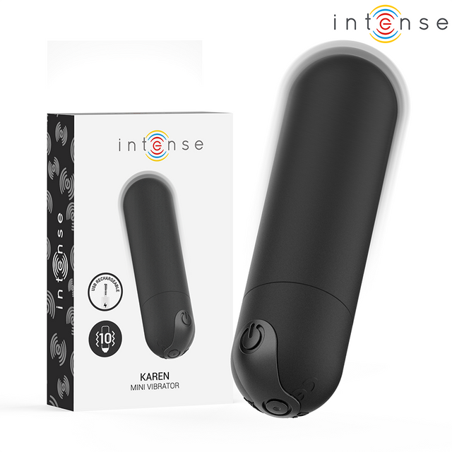 Intense - Karen Mini Wiederaufladbarer Vibrationskugel Schwarz