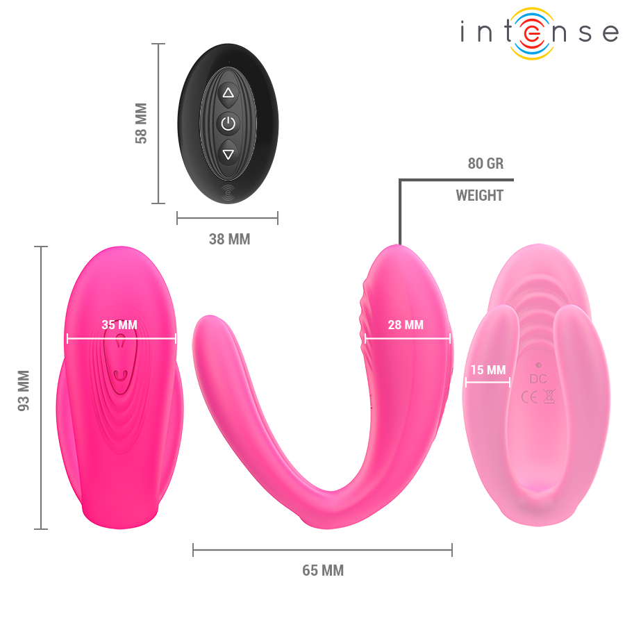 Intense - Julia Doppelvibrator-Klemmenstimulator mit Fernbedienung