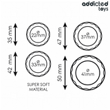Addicted Toys - Set mit Strukturiertem Cockring in 4 Grössen