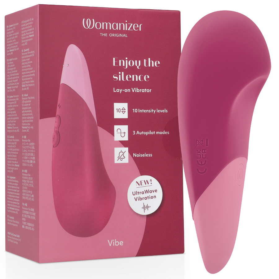 Womanizer - Vibe Lay-On Silent Vibrator Dusky Pink