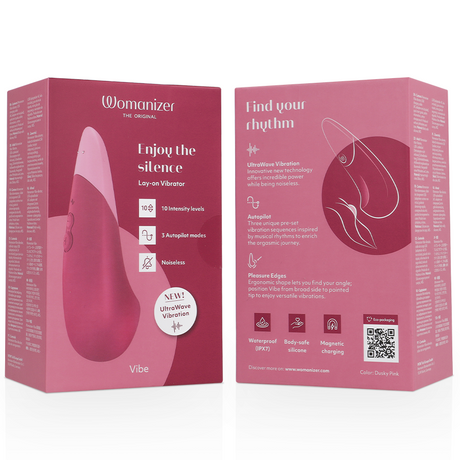 Womanizer - Vibe Lay-On Silent Vibrator Dusky Pink