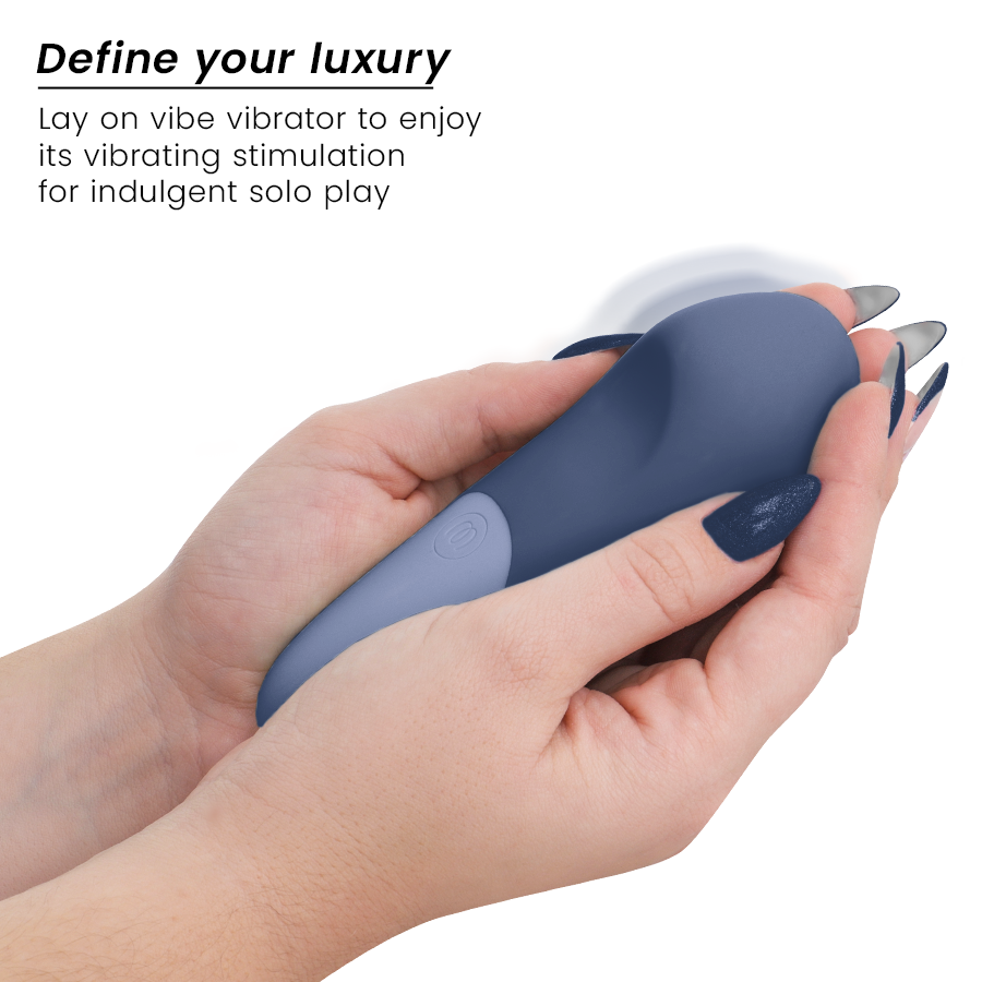 Womanizer - Vibe Lay-On Silent Vibrator Dunkelblau