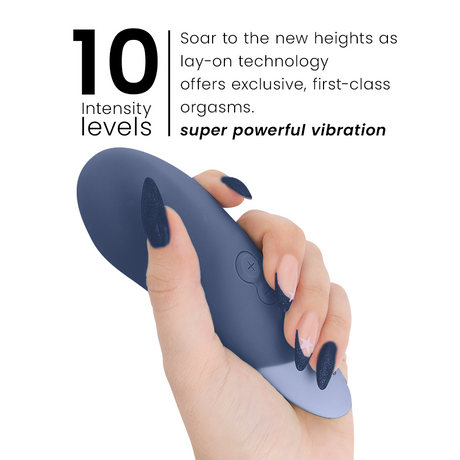 Womanizer - Vibe Lay-On Silent Vibrator Dunkelblau