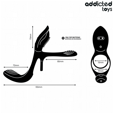 Addicted Toys - Doppelter Penisring mit Klitorisstimulator