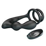 Mr Play - Vibrierender Analplug mit Penisring und Fernbedienung