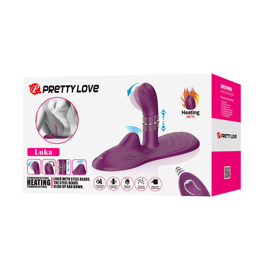 Pretty Love - Luka Sitzvibrator mit Wärmeeffekt und Fernbedienung