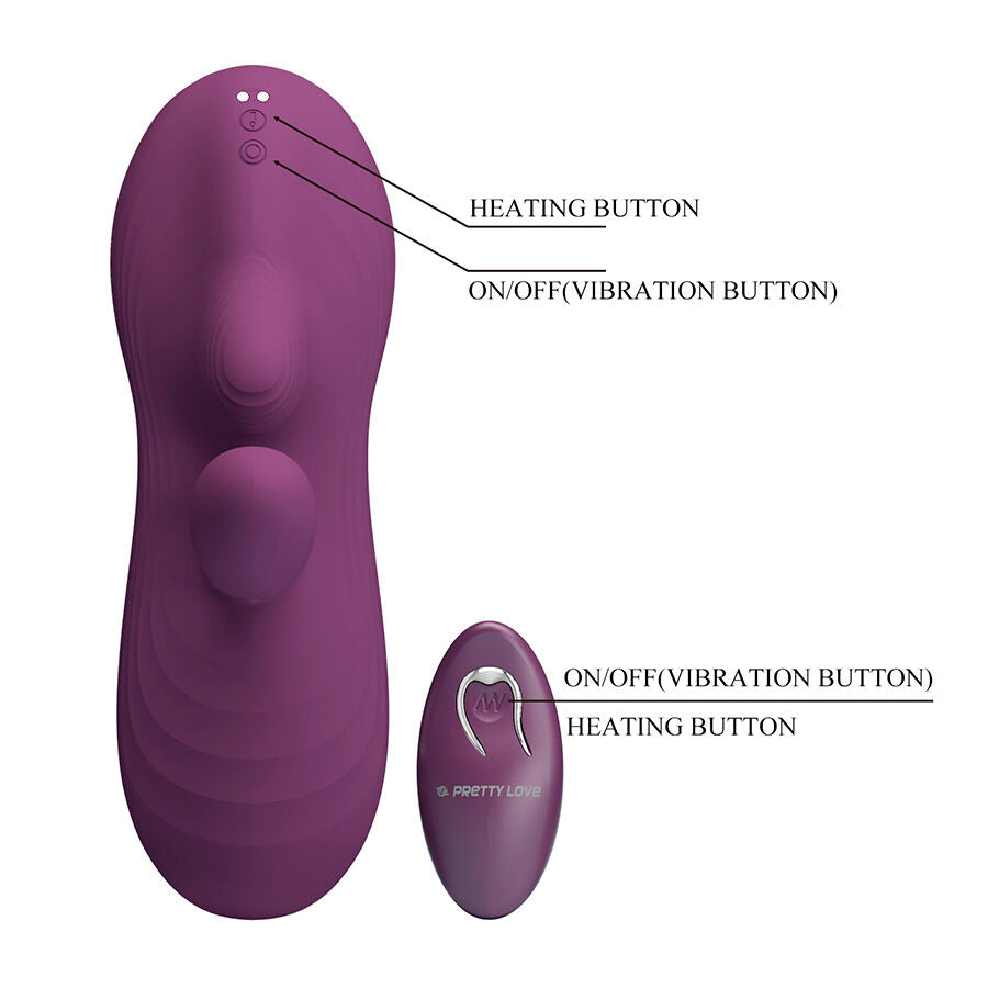 Pretty Love - Luka Sitzvibrator mit Wärmeeffekt und Fernbedienung