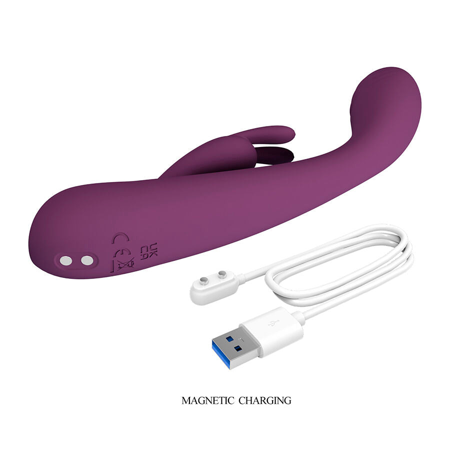 Pretty Love - Emma Rabbit Lila Vibrator mit Stimulator