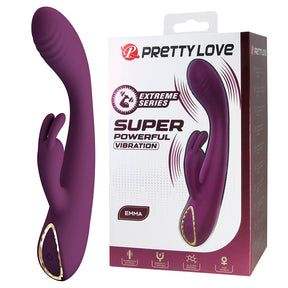 Pretty Love - Emma Rabbit Lila Vibrator mit Stimulator