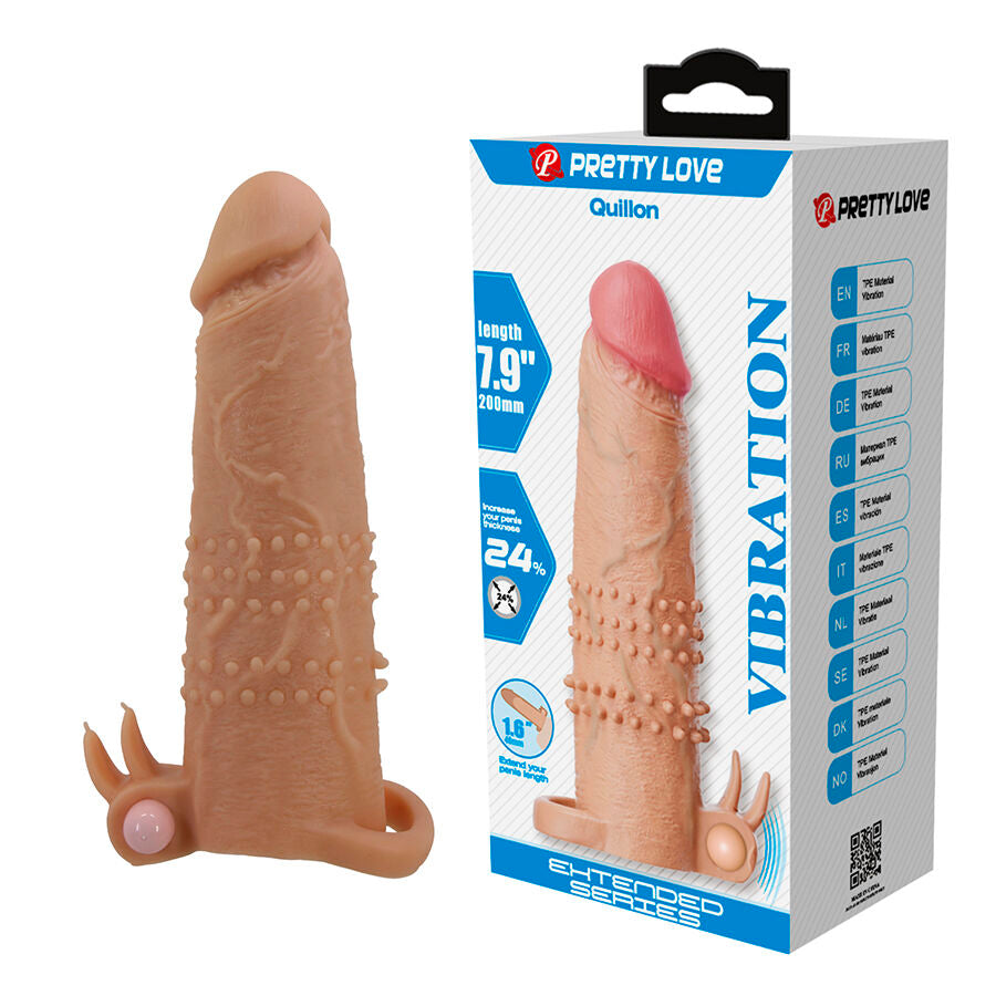 Pretty Love - Quillon Penishülle mit Klitorisstimulator und Vibration