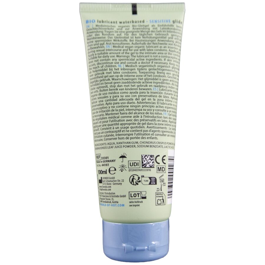 Hot - Bio-Gleitmittel auf Wasserbasis Sensitiv 100 ml