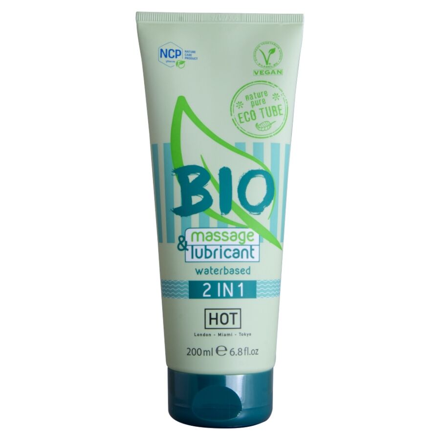 Hot - Bio-Massage & Gleitmittel auf Wasserbasis 2 in 1 200 ml