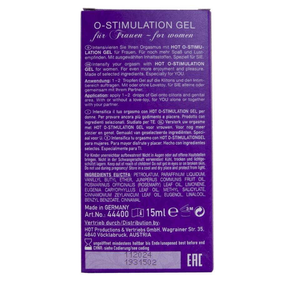 Hot - Stilmulationsgel für Frauen 15 ml